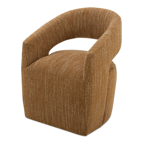 Barrow Amber Glow Rolling Dining Chair by MOES at Eve Furniture