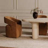 Barrow Amber Glow Rolling Dining Chair by MOES at Eve Furniture