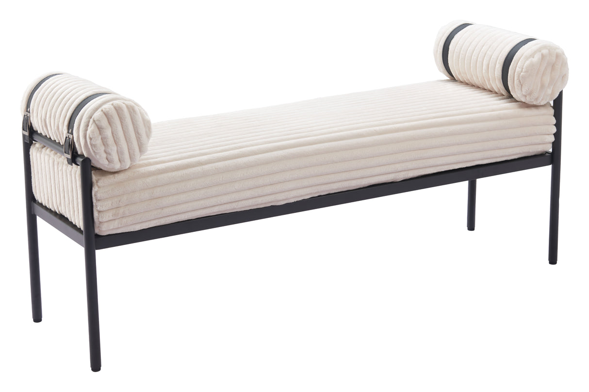 Barrow Cream Bench by Zuomod at Eve Furniture