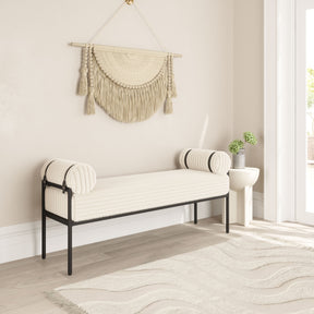 Barrow Cream Bench by Zuomod at Eve Furniture