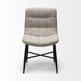 Barrow I Beige Fabric Wrap Black Metal Frame Dining Chair, Set of 2 by Mercana at Eve Furniture