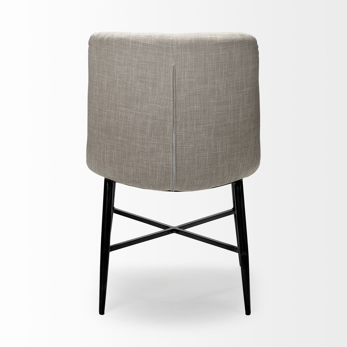 Barrow I Beige Fabric Wrap Black Metal Frame Dining Chair, Set of 2 by Mercana at Eve Furniture