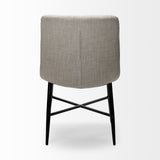 Barrow I Beige Fabric Wrap Black Metal Frame Dining Chair, Set of 2 by Mercana at Eve Furniture