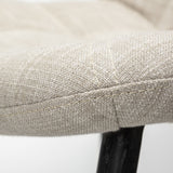 Barrow I Beige Fabric Wrap Black Metal Frame Dining Chair, Set of 2 by Mercana at Eve Furniture