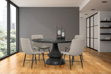 Barrow I Beige Fabric Wrap Black Metal Frame Dining Chair, Set of 2 by Mercana at Eve Furniture