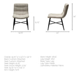 Barrow I Beige Fabric Wrap Black Metal Frame Dining Chair, Set of 2 by Mercana at Eve Furniture