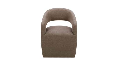 Barrow Rolling Dining Chair Soft Taupe by Moe's Home at Eve Furniture