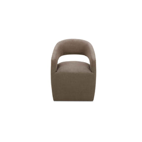 Barrow Soft Taupe Rolling Dining Chair