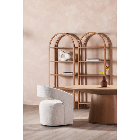 Barrow White Mist Rolling Dining Chair by MOES at Eve Furniture