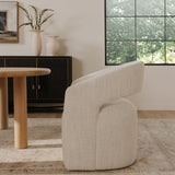 Barrow White Mist Rolling Dining Chair by MOES at Eve Furniture