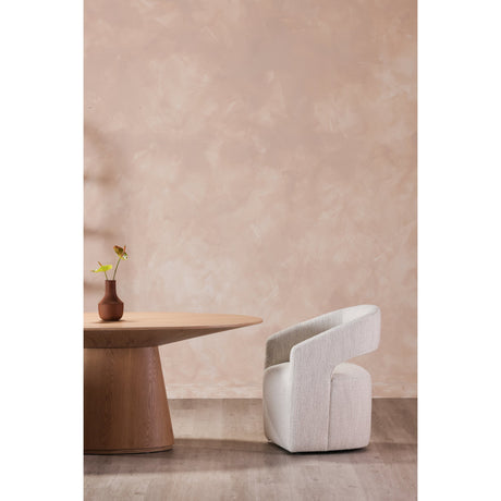 Barrow White Mist Rolling Dining Chair by MOES at Eve Furniture