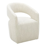 Barrow White Mist Rolling Dining Chair by MOES at Eve Furniture