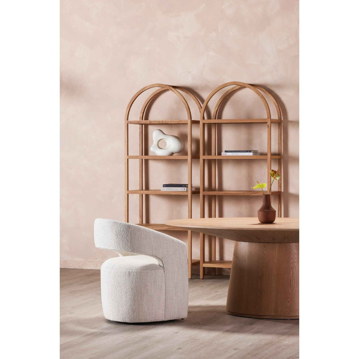Barrow White Mist Rolling Dining Chair by Moe's Home at Eve Furniture