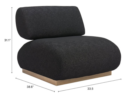 Barsa Black Accent Chair by Zuomod at Eve Furniture