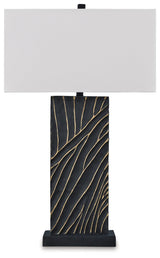 Bartlen Black/Gold Finish Table Lamp by Ashley at Eve Furniture