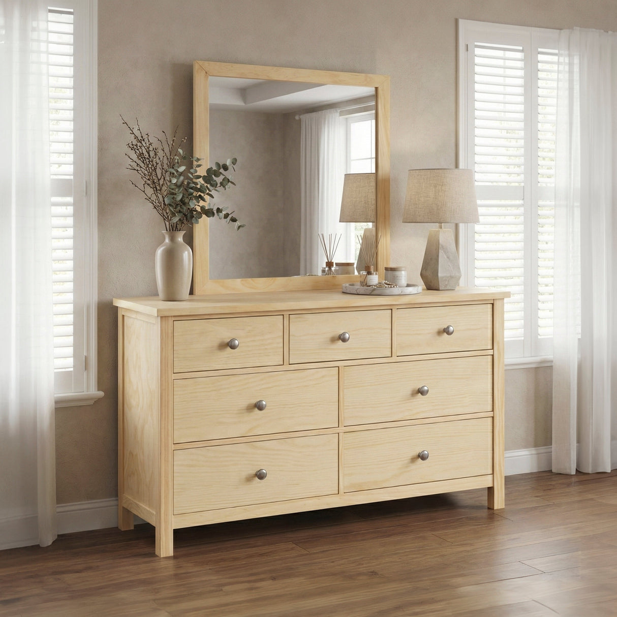 Bartly Natural Dresser by Homelegance at Eve Furniture