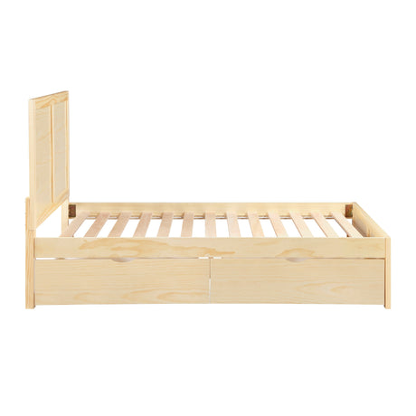 Bartly Natural Pine Full Platform Bed by Homelegance at Eve Furniture