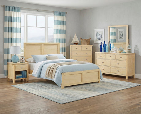 Bartly Natural Pine Full Platform Bed by Homelegance at Eve Furniture