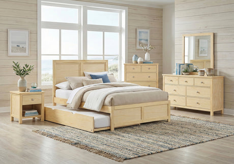 Bartly Natural Pine Full Platform Bed by Homelegance at Eve Furniture