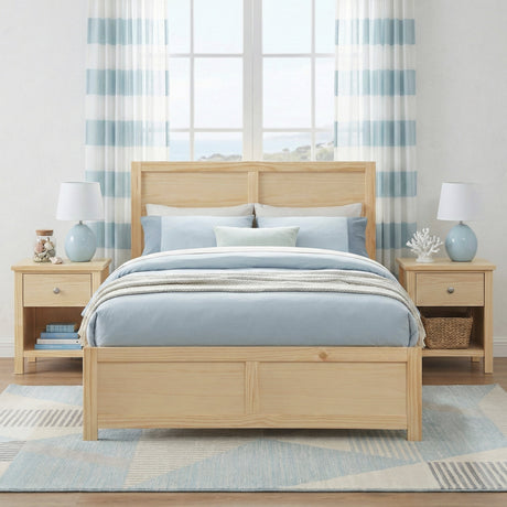 Bartly Natural Pine Full Platform Bed by Homelegance at Eve Furniture