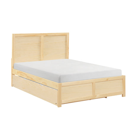 Bartly Natural Pine Full Platform Bed by Homelegance at Eve Furniture