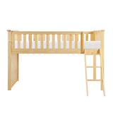 Bartly Natural Pine Low Loft Bunk by Homelegance at Eve Furniture
