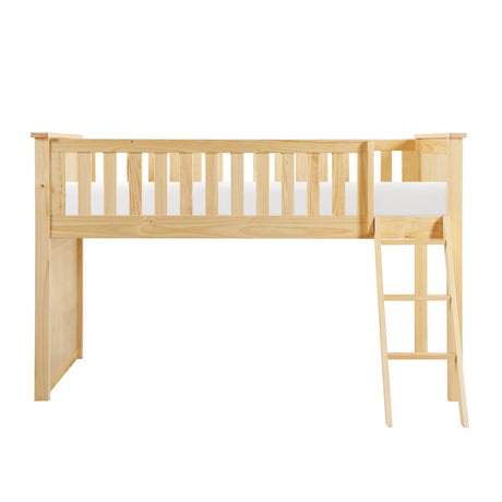 Bartly Natural Pine Low Loft Bunk by Homelegance at Eve Furniture