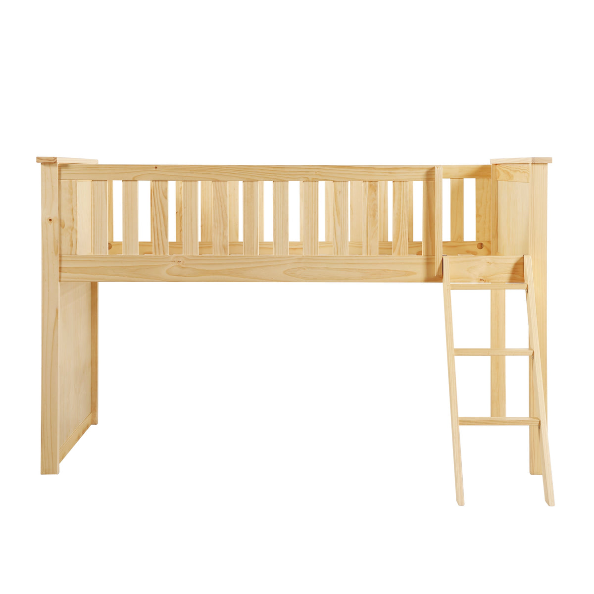 Bartly Natural Pine Low Loft Bunk by Homelegance at Eve Furniture