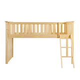 Bartly Natural Pine Low Loft Bunk by Homelegance at Eve Furniture