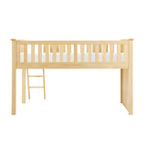 Bartly Natural Pine Low Loft Bunk by Homelegance at Eve Furniture