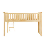 Bartly Natural Pine Low Loft Bunk by Homelegance at Eve Furniture