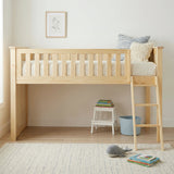 Bartly Natural Pine Low Loft Bunk by Homelegance at Eve Furniture