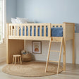 Bartly Natural Pine Low Loft Bunk by Homelegance at Eve Furniture