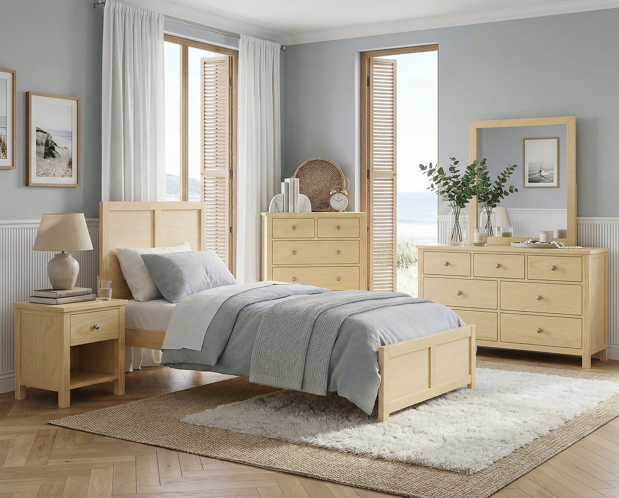 Bartly Natural Pine Twin Platform Bed