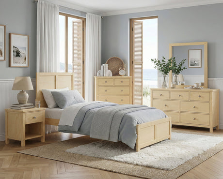 Bartly Natural Pine Twin Platform Bed by Homelegance at Eve Furniture