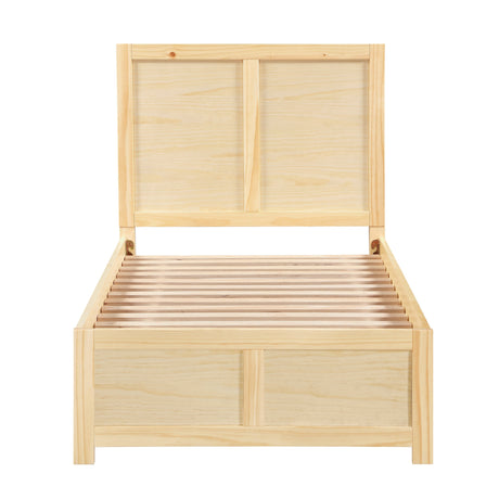 Bartly Natural Twin Platform Bed by Homelegance at Eve Furniture