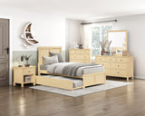 Bartly Natural Twin Platform Bed by Homelegance at Eve Furniture