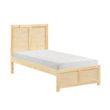 Bartly Natural Twin Platform Bed by Homelegance at Eve Furniture