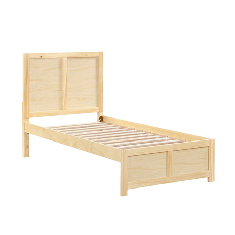 Bartly Natural Twin Platform Bed by Homelegance at Eve Furniture