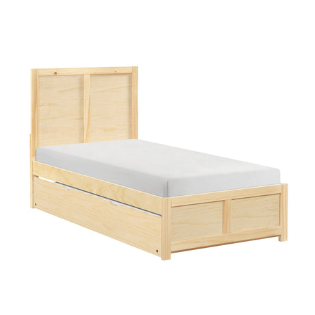 Bartly Natural Twin Platform Bed by Homelegance at Eve Furniture