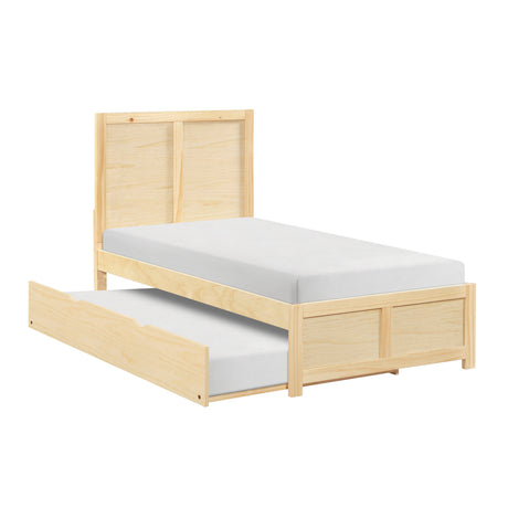 Bartly Natural Twin Platform Bed by Homelegance at Eve Furniture