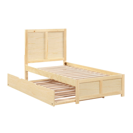 Bartly Natural Twin Platform Bed by Homelegance at Eve Furniture