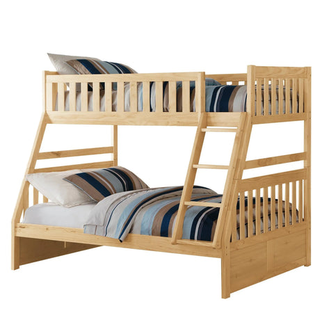 Bartly Pine Twin/Full Bunk Bed by Homelegance at Eve Furniture