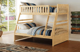 Bartly Pine Twin/Full Bunk Bed by Homelegance at Eve Furniture