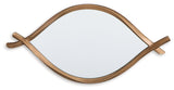 Bartner Antique Gold Finish Accent Mirror by Ashley at Eve Furniture