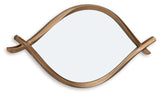 Bartner Antique Gold Finish Accent Mirror by Ashley at Eve Furniture