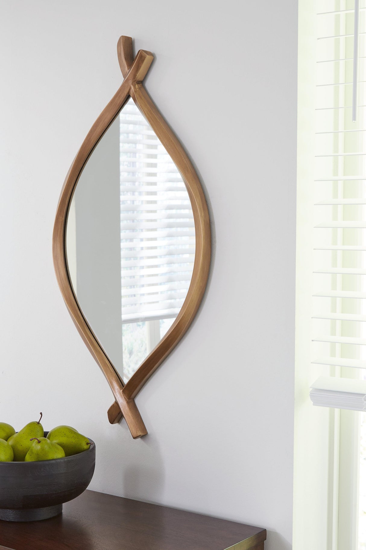 Bartner Antique Gold Finish Accent Mirror by Ashley at Eve Furniture