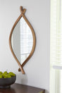 Bartner Antique Gold Finish Accent Mirror by Ashley at Eve Furniture