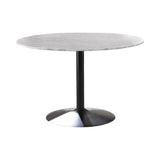 Bartole White/Matte Black Round Dining Table