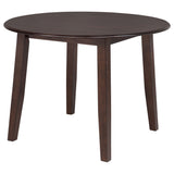 Barton Dark Brown 5-piece Round Wood Dining Table Set by Coaster at Eve Furniture